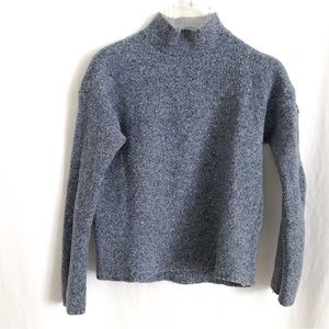 KJUS Women’s  Mock Neck Long Sleeve, Merino wool, Blue size L